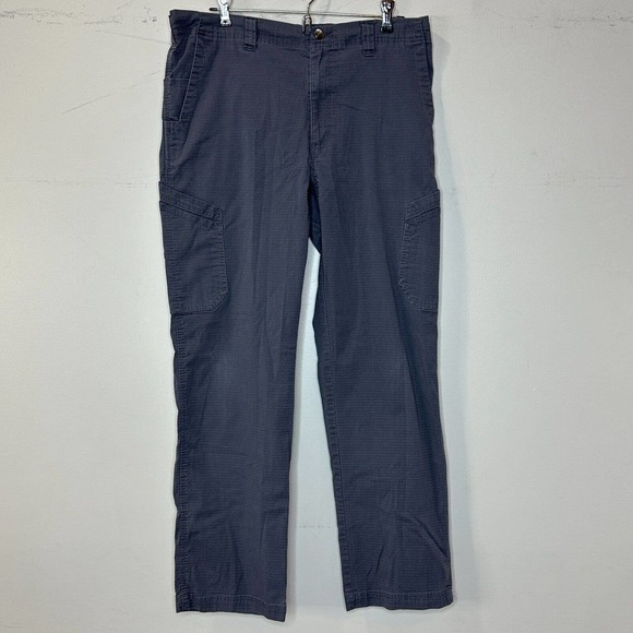 Carhartt Rugged Flex Ripstop Straight Leg Cargo Pant Pewter Men Large 11 Pockets - Picture 1 of 11